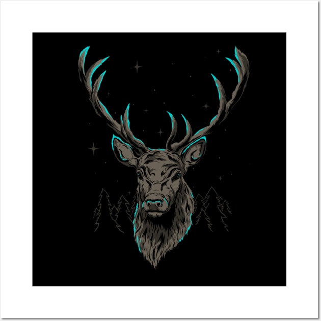 Deer Wall Art by Rhunno